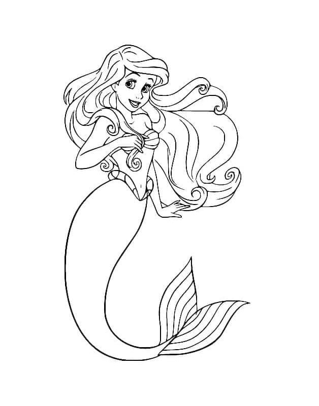 La Sirenetta Disney da colorare