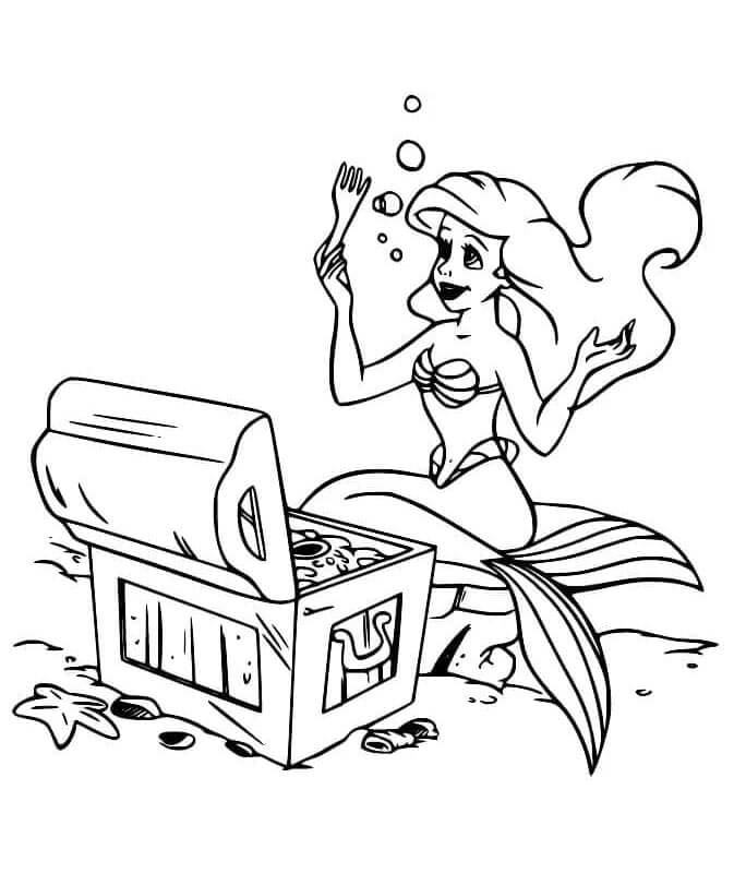 La Sirenetta Gratuita per Bambini da colorare