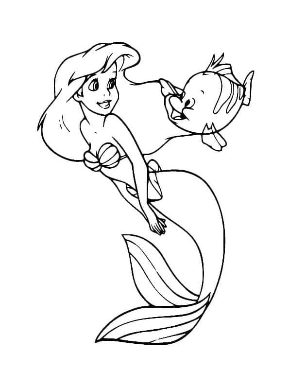 La Sirenetta Gratuita da colorare