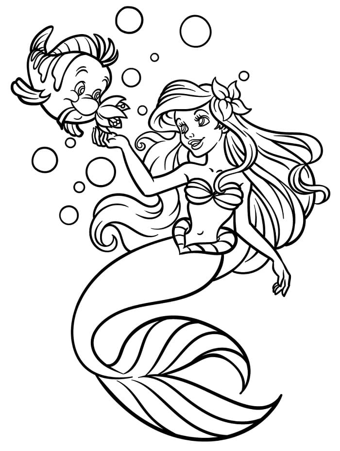 La Sirenetta da colorare