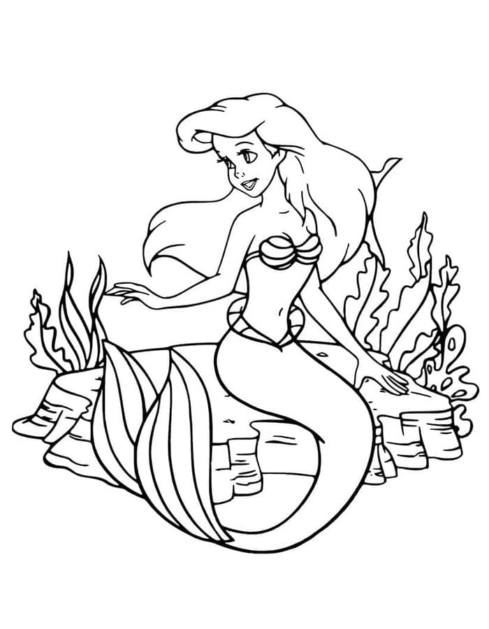 La Sirenetta da Stampare da colorare