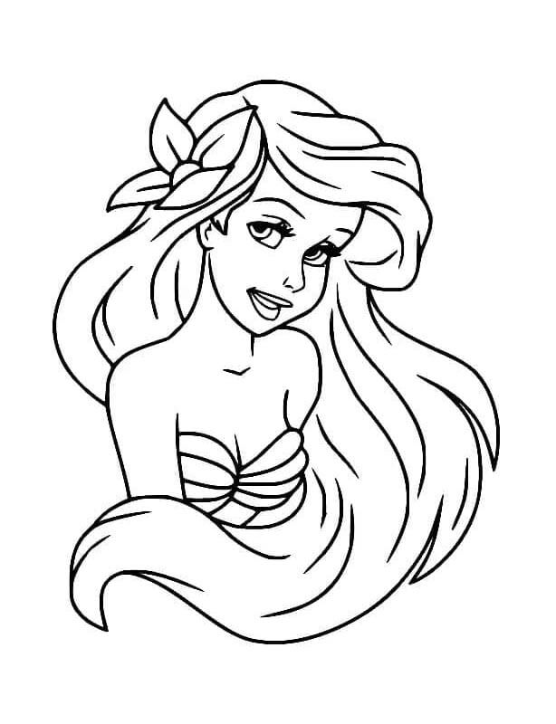 La Sirenetta per Bambini di 2 Anni da colorare