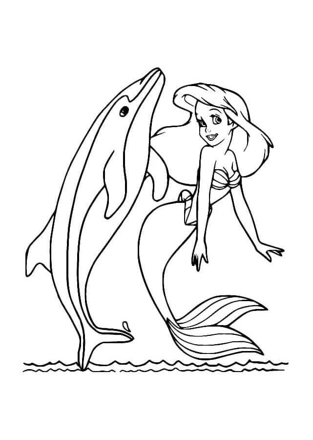 La Sirenetta per Bambini di 4 Anni da colorare