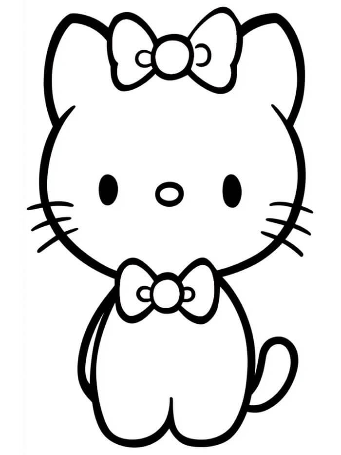 La bella Hello Kitty da colorare