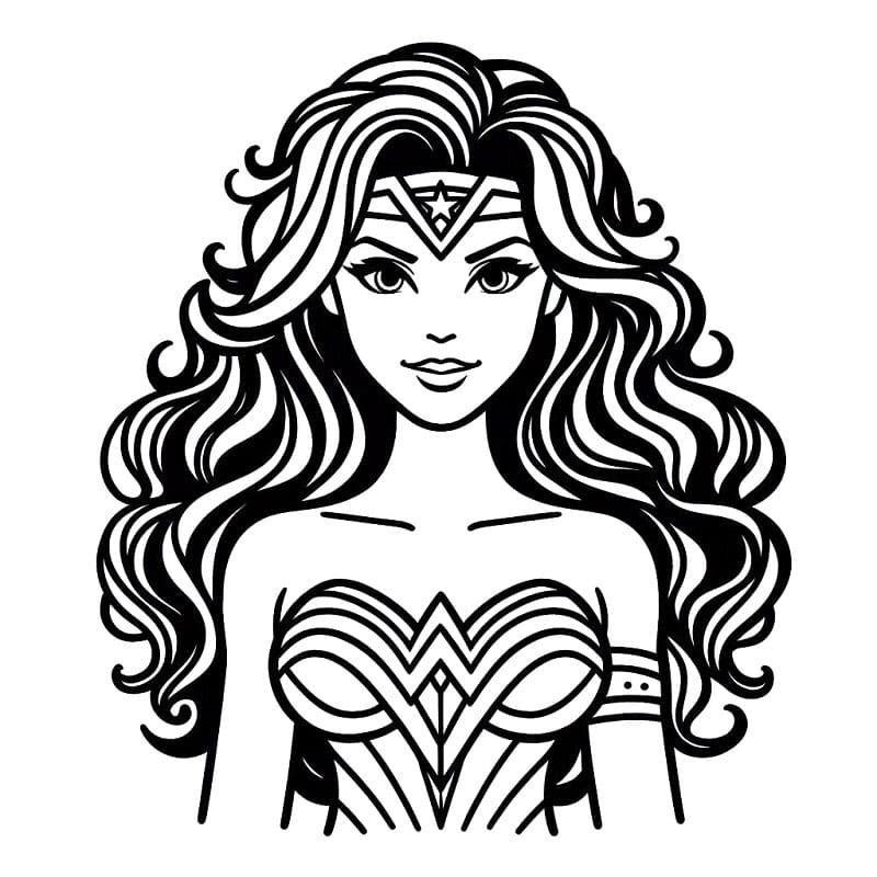 La bella Wonder Woman da colorare