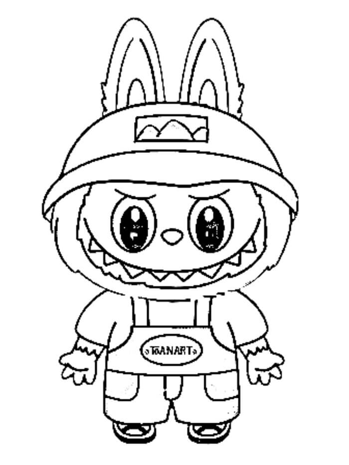 Labubu a costo zero da colorare