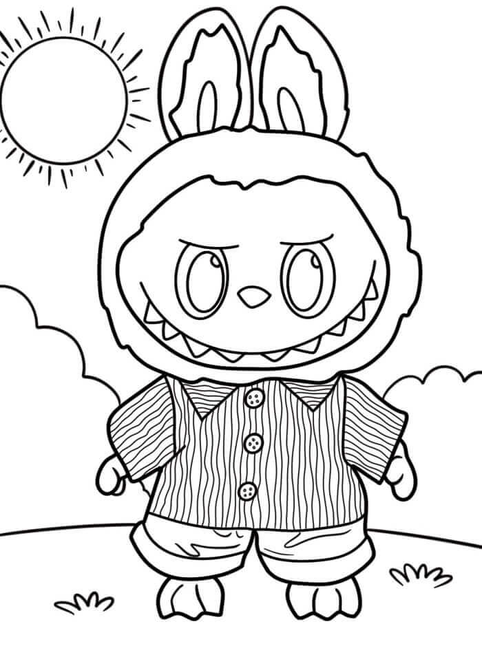 Labubu adorabile da colorare