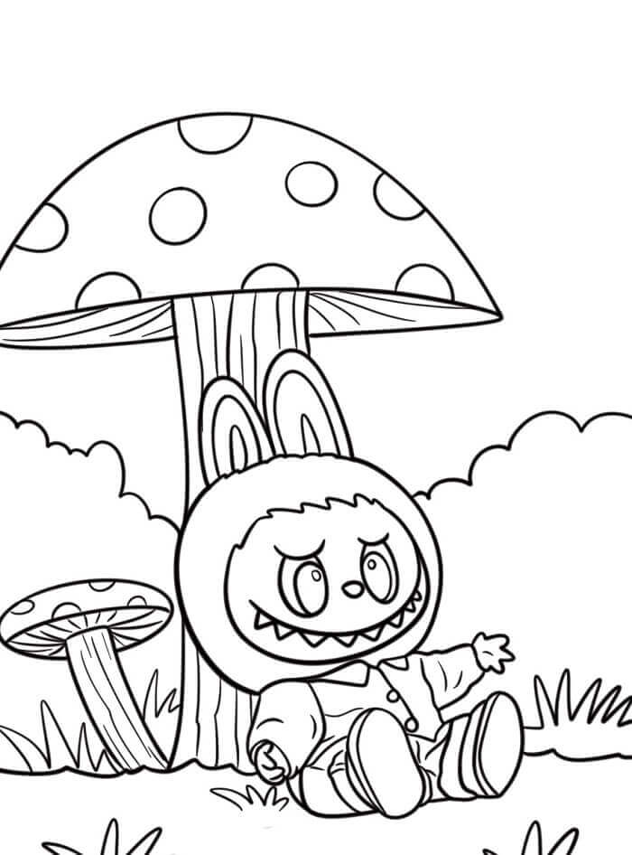 Labubu base da colorare