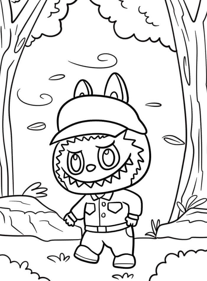 Labubu divertente da colorare