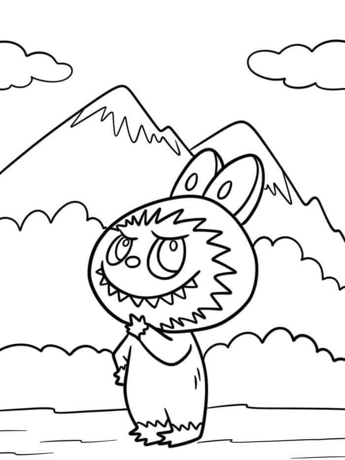 Labubu molto carino da colorare