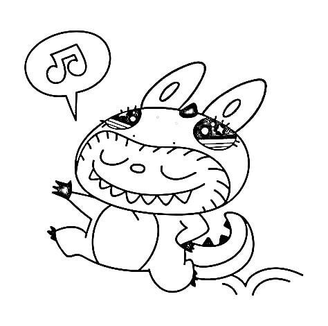 Labubu per bambini di 2 anni da colorare