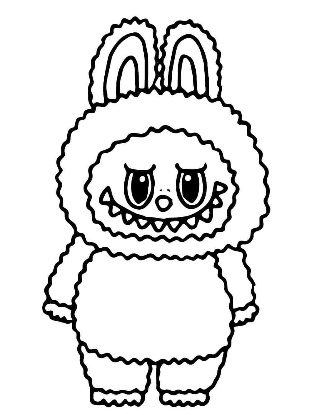 Labubu per bambini di 3 anni da colorare