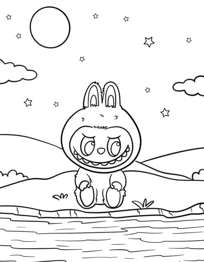 Labubu semplice da colorare