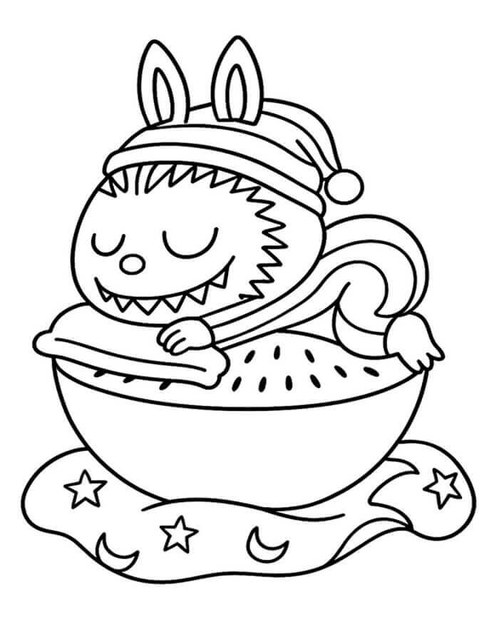 Labubu stampabile gratuito da colorare