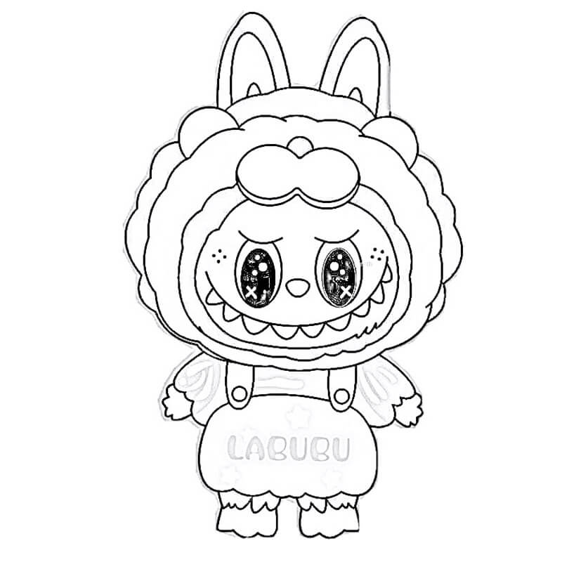 Labubu stampabile per bambini da colorare