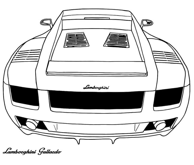 Lamborghini Gratis per Bambini da colorare