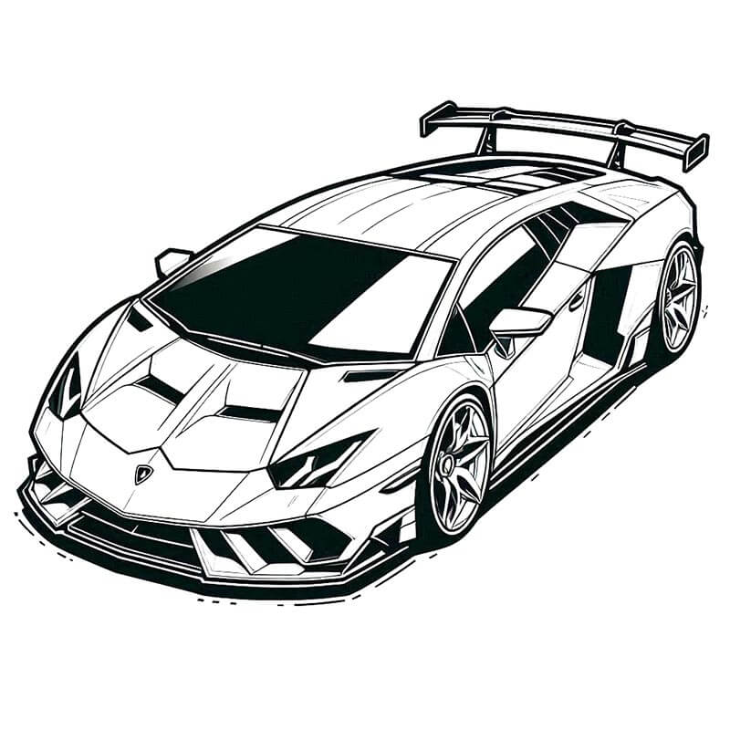 Lamborghini Gratuita per Bambini da colorare