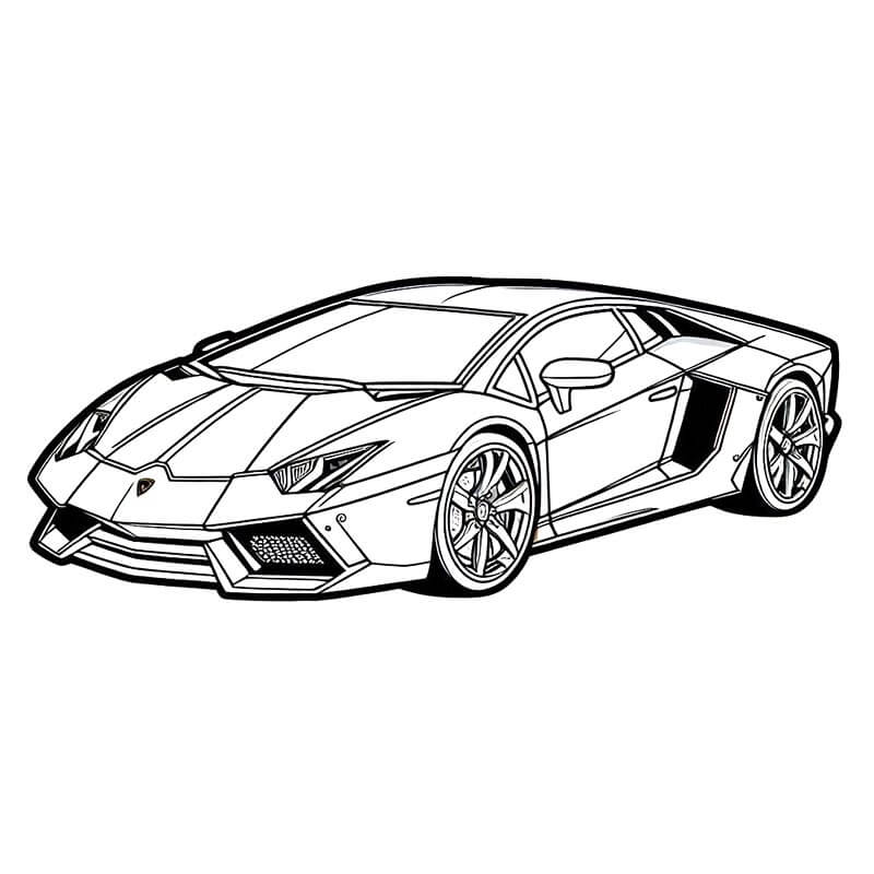Lamborghini per Bambini di 1 Anno da colorare