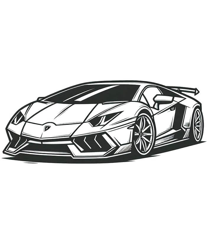 Lamborghini per Bambini di 4 Anni da colorare