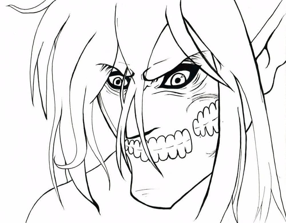 L'attacco dei giganti Anime da colorare