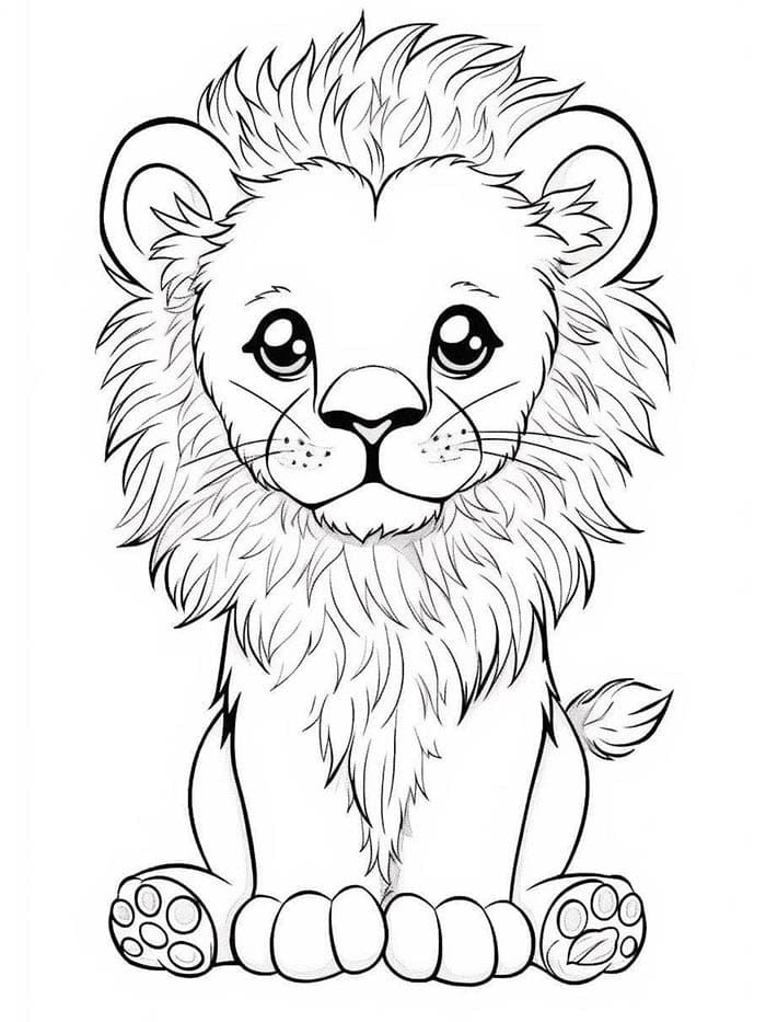 Leone Animato da colorare