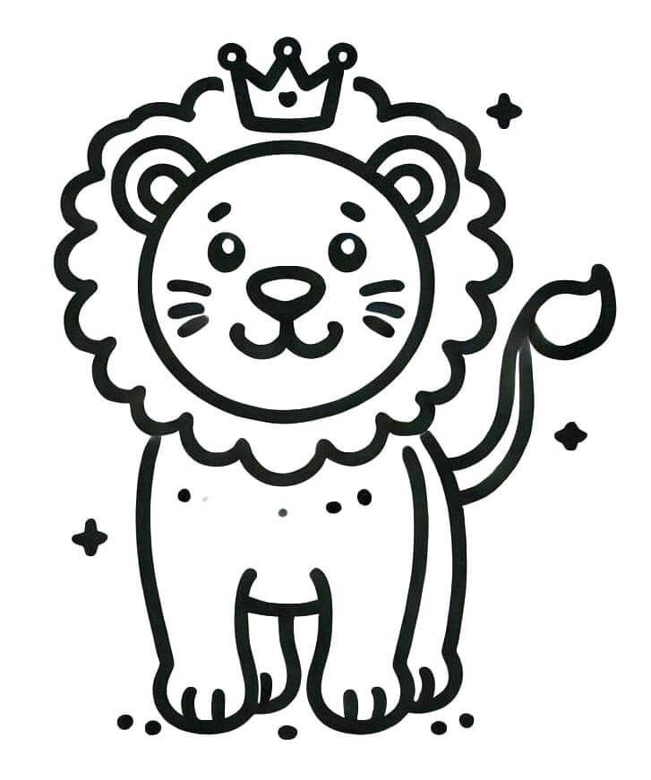 Leone Gratis per Bambini da colorare