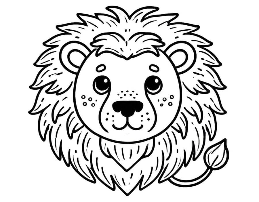 Leone Gratuito per Bambini da colorare