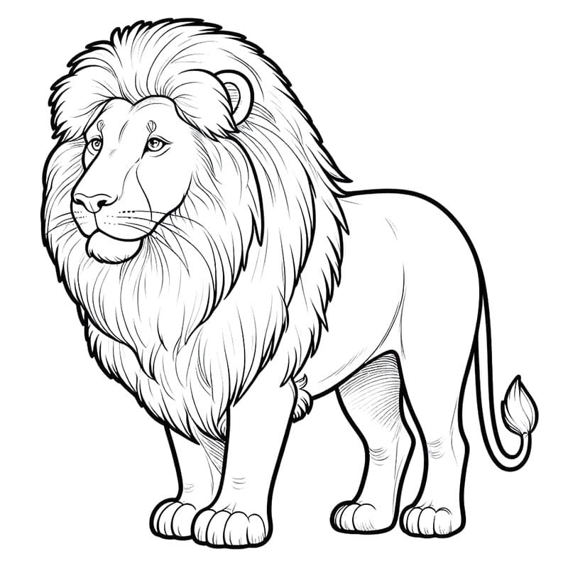 Leone Gratuito da colorare