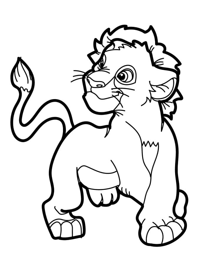 Leone Normale da colorare