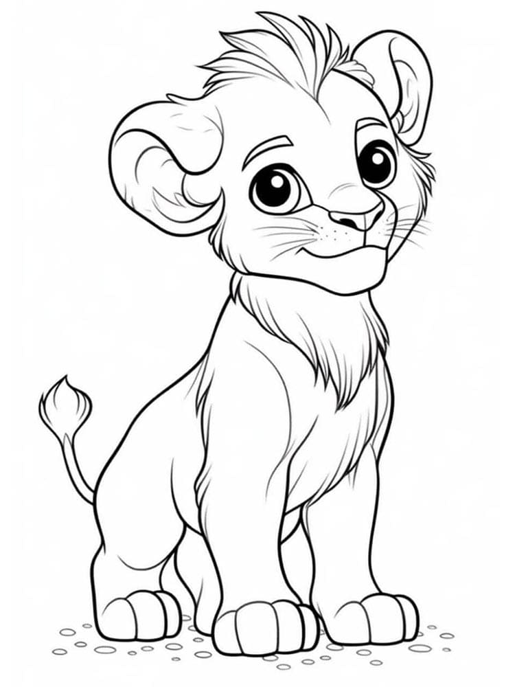 Leone Semplice da colorare