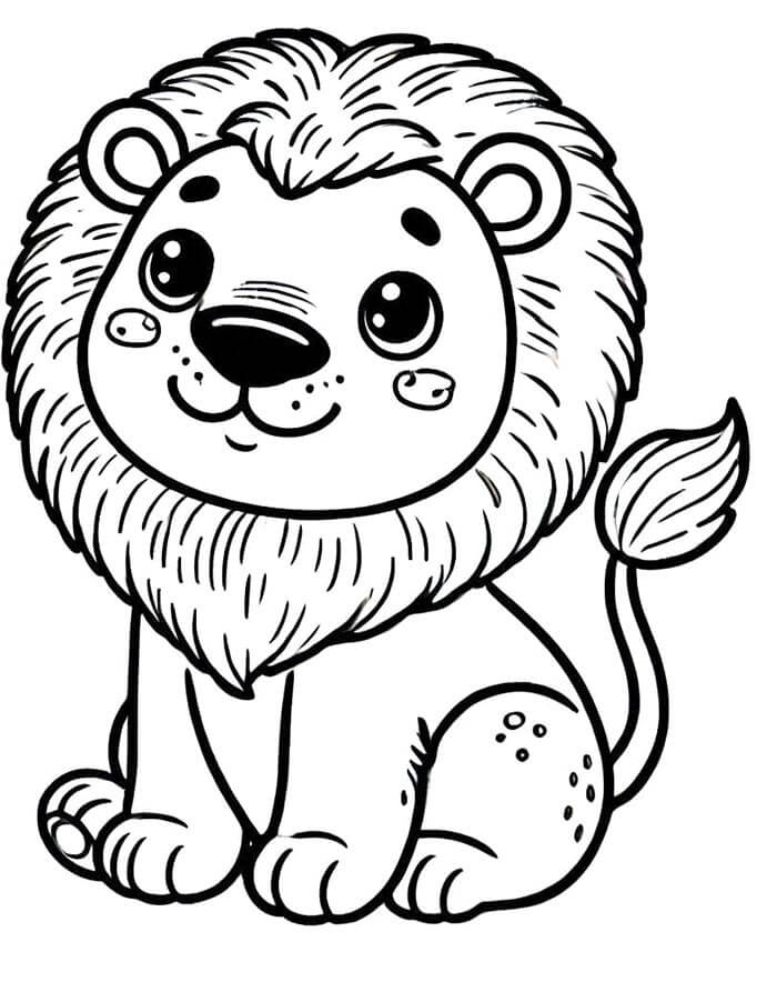 Leone Stampabile Gratis da colorare