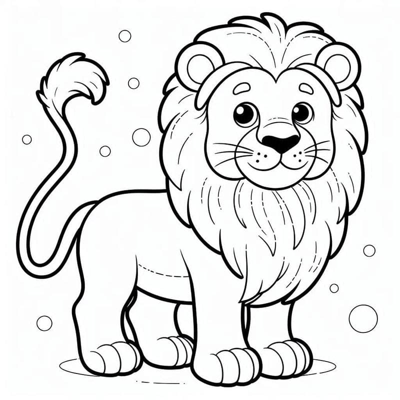 Leone Stampabile Gratuito da colorare