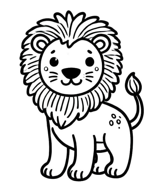 Leone per Bambini da colorare