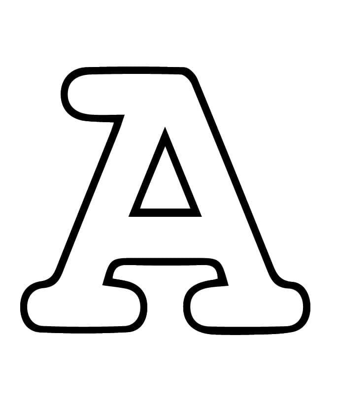 Lettera A dell'alfabeto da colorare