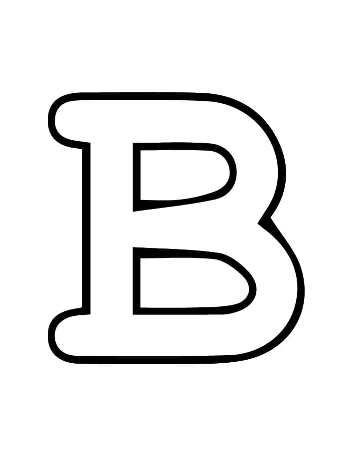 Lettera B dell'alfabeto da colorare