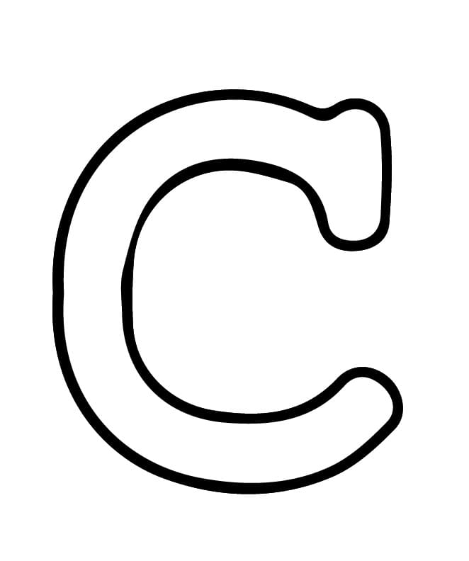 Lettera C dell'alfabeto da colorare