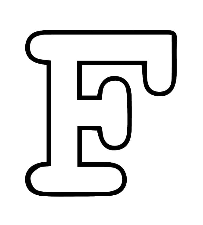 Lettera F dell'alfabeto da colorare