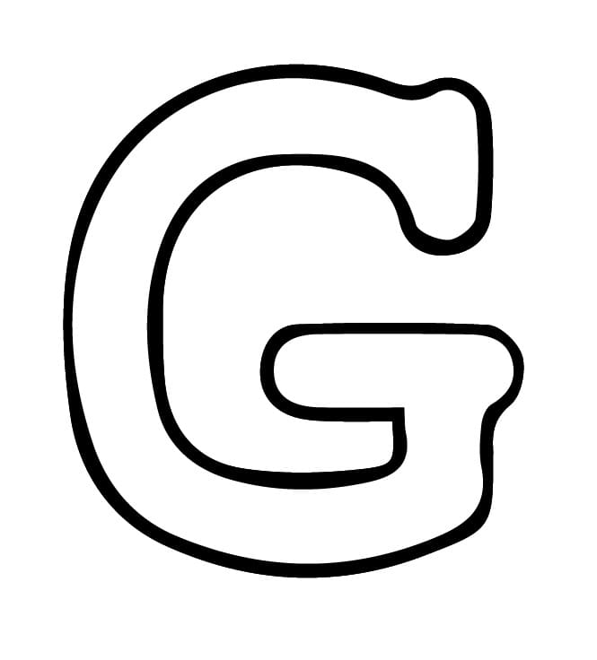 Lettera G dell'alfabeto da colorare