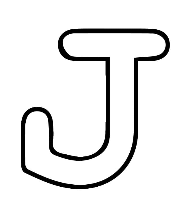Lettera J dell'alfabeto da colorare