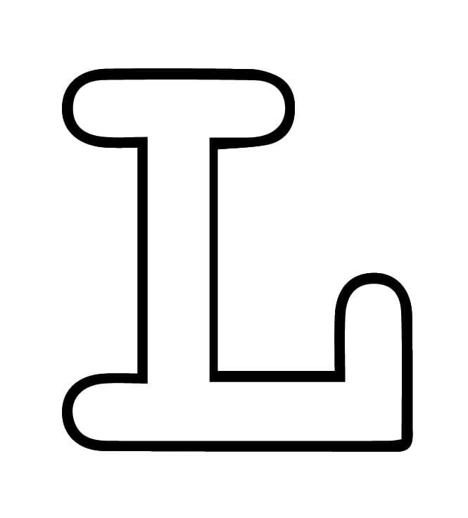 Lettera L dell'alfabeto da colorare