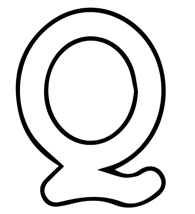 Lettera Q dell'alfabeto da colorare
