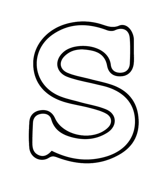 Lettera S dell'alfabeto da colorare