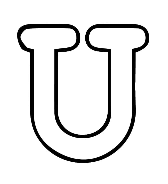 Lettera U dell'alfabeto da colorare