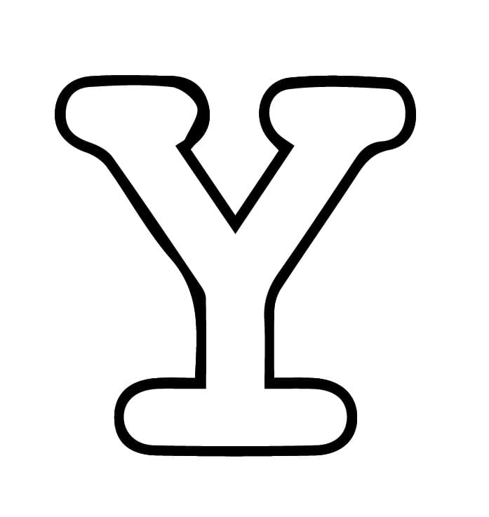 Lettera Y dell'alfabeto da colorare