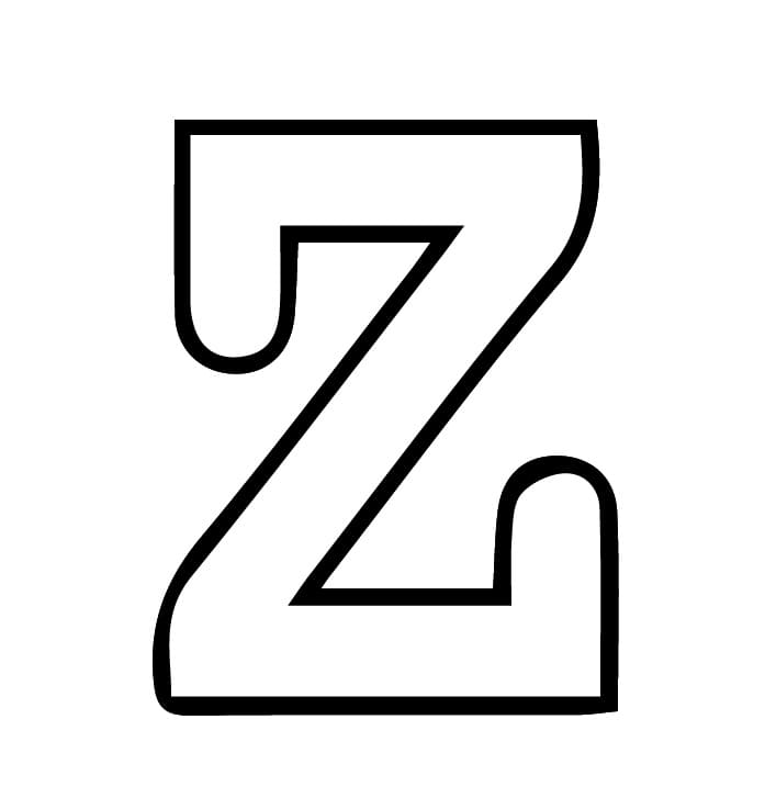 Lettera Z dell'alfabeto da colorare