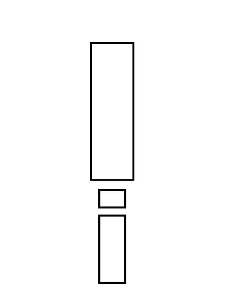 Lettera dell'alfabeto I da colorare