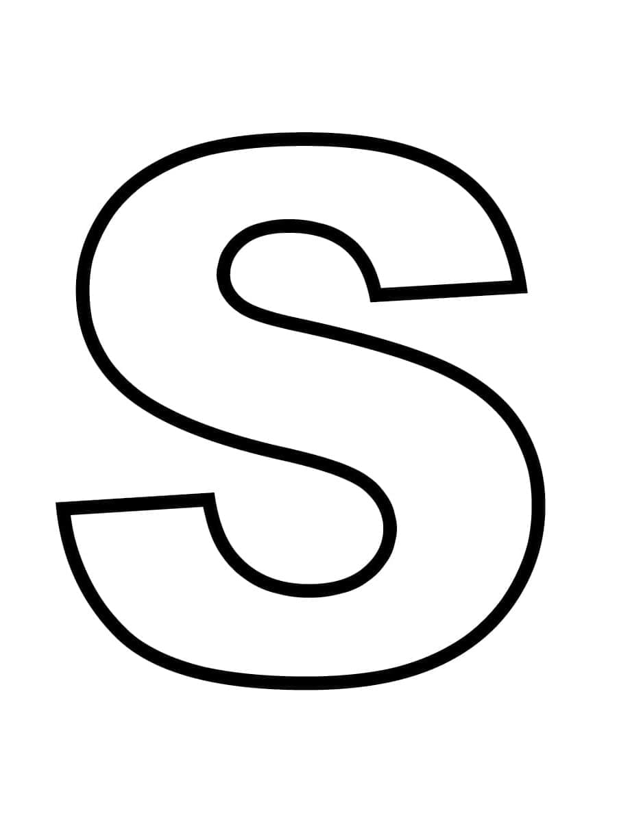 Lettera dell'alfabeto S da colorare