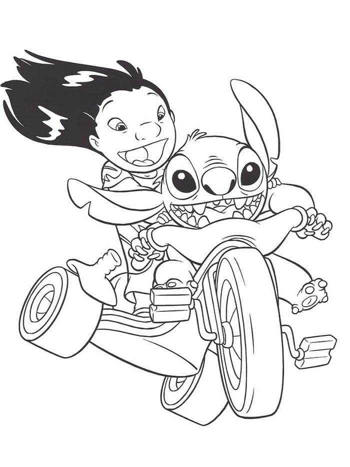 Lilo e Stitch Senza Costo Stampabili da colorare