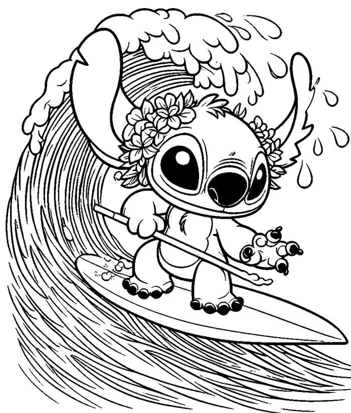 Lilo e Stitch per Bambini di 4 Anni da colorare