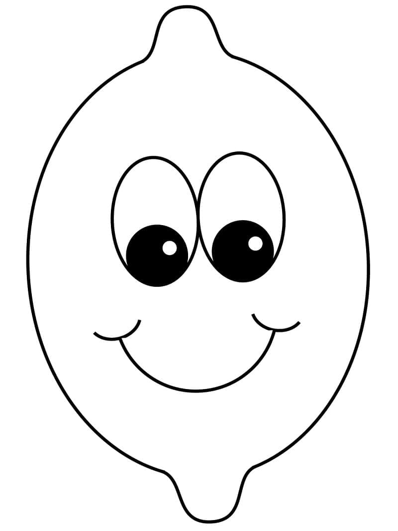 Limone felice da colorare